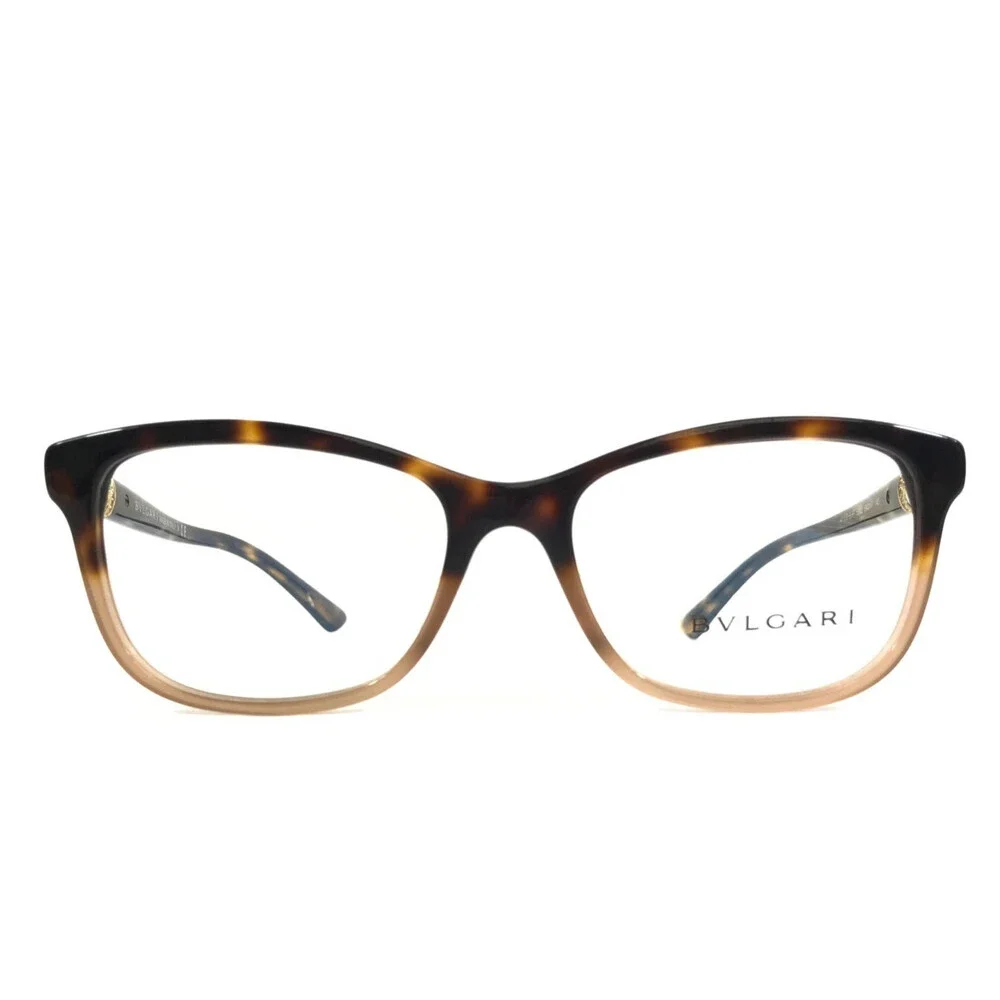 Bvlgari Eyeglasses Frames 4133-B-F 5362 Havana/Brown Crystals Alt Fit 54-17-145